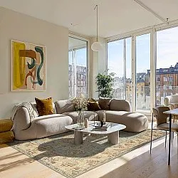 Lapos szövésű szőnyeg - Layla (világoskék)