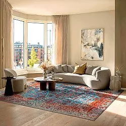 Lapos szövésű szőnyeg - Mardin (piros/kék)