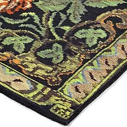 Lapos szövésű szőnyeg - Masarida (fekete/multi)