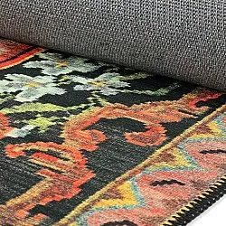 Lapos szövésű szőnyeg - Masarida (fekete/multi)