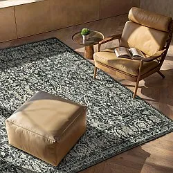 Lapos szövésű szőnyeg - Meralis (fekete)