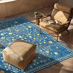 Lapos szövésű szőnyeg - Nabilar (kék)