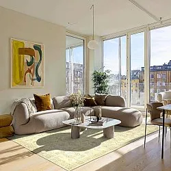 Lapos szövésű szőnyeg - Noura (bézs)