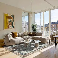 Lapos szövésű szőnyeg - Noura (sötétkék)