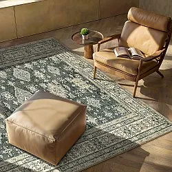 Lapos szövésű szőnyeg - Zuleina (zöld)