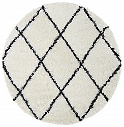 Kerek szőnyegek - Akita (fekete/fehér)