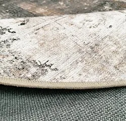 Kerek szőnyeg - Flores (fekete/barna/fehér)