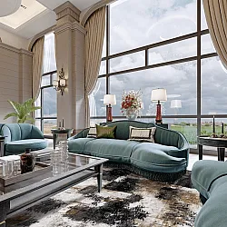 Wilton szőnyeg - Flores (fekete/barna/fehér)