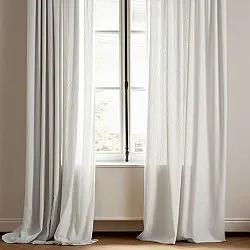 Függönyök - Vászonfüggöny Luana (fehér)