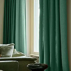 Függönyök - Lenutánzatú függöny Andrada (sötétzöld)