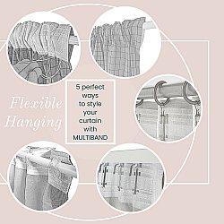 Függönyök - Pamutfüggöny Lilja (kék)