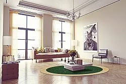 Kerek szőnyeg - Laval (zöld)