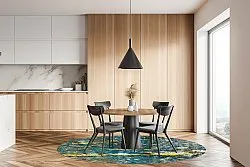 Kerek szőnyeg - Mira (sárga-kék)