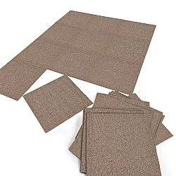 Padlószőnyeg - Almeria Textilcsempék 24 db (barna)