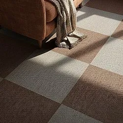 Padlószőnyeg - Almeria Textilcsempék 24 db (szürke)