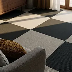 Padlószőnyeg - Almeria Textilcsempék 24 db (szürke)