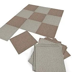 Padlószőnyeg - Almeria Textilcsempék 24 db (szürke)