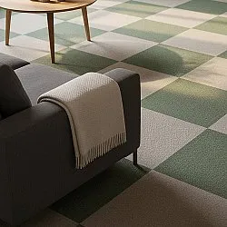 Padlószőnyeg - Almeria Textilcsempék 24 db (zöld)