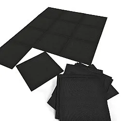 Padlószőnyeg - Almeria Textilcsempék 24 db (fekete)