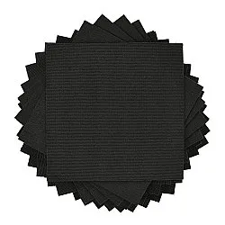 Padlószőnyeg - Almeria Textilcsempék 24 db (fekete)