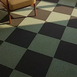 Padlószőnyeg - Almeria Textilcsempék 24 db (fekete)