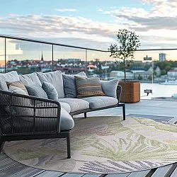 Kerek szőnyeg - Indoor/Outdoor Havana (krém/többszínű)