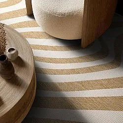 Beltéri és kültéri szőnyeg - utomhusmatta - Remina (természet/fehér)