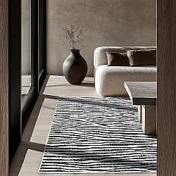Beltéri és kültéri szőnyeg - utomhusmatta - Vaura (fekete/fehér)