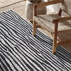 Beltéri és kültéri szőnyeg - utomhusmatta - Vaura (fekete/fehér)