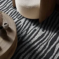 Beltéri és kültéri szőnyeg - utomhusmatta - Vaura (fekete/fehér)