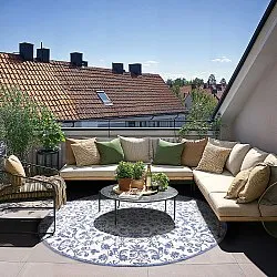 Kerek szőnyeg - Brussels Ocean (kék)