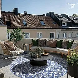 Kerek szőnyeg - Brussels Ocean (kék)