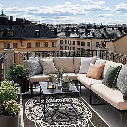 Beltéri és kültéri szőnyeg - Raylan (fekete)