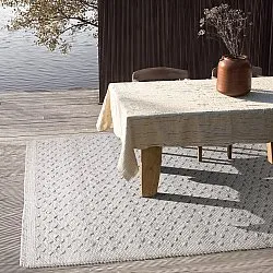 Beltéri és kültéri szőnyeg - Todi Wool Look (szürke/bézs)