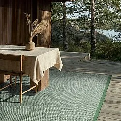 Beltéri és kültéri szőnyeg - Coastal Wool Look (zöld/fehér)