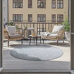 Kerek szőnyeg - Bergen (ezüst)