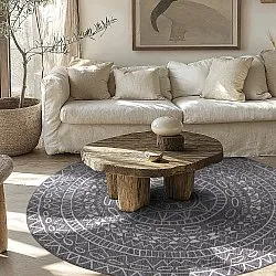 Kerek szőnyeg - Brussels Diamond (szürke)