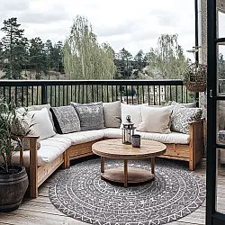 Kerek szőnyeg - Brussels Diamond (szürke)