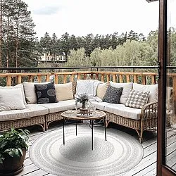 Kerek szőnyeg - Indoor/Outdoor Angus (szürke)