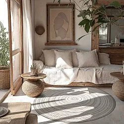 Kerek szőnyeg - Brussels Weave (szürke)