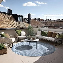 Kerek szőnyeg - Tromsø (kék)