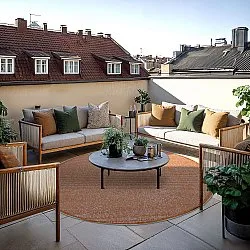 Kerek szőnyeg - Tromsø (narancssárga)