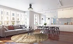 Kerek szőnyeg - Junes (arany)