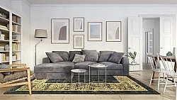 Wilton szőnyeg - Tilos (fekete/arany)