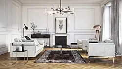 Wilton szőnyeg - Kuba (fekete/fehér)