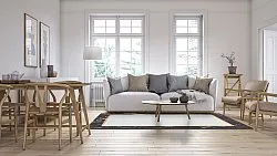 Wilton szőnyeg - Cerasia (fekete/fehér/arany)