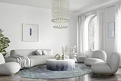 Kerek szőnyeg - Jodhpur Special Luxury Edition kék/szürke