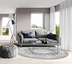 Kerek szőnyeg - Santi (szürke/fehér)