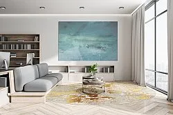 Kerek szőnyeg - Elena (bezs/arany)