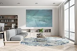 Kerek szőnyeg - Hiboun (kék)